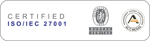 Certified ISO/IEC 27001 — Bureau Veritas, Accredia
